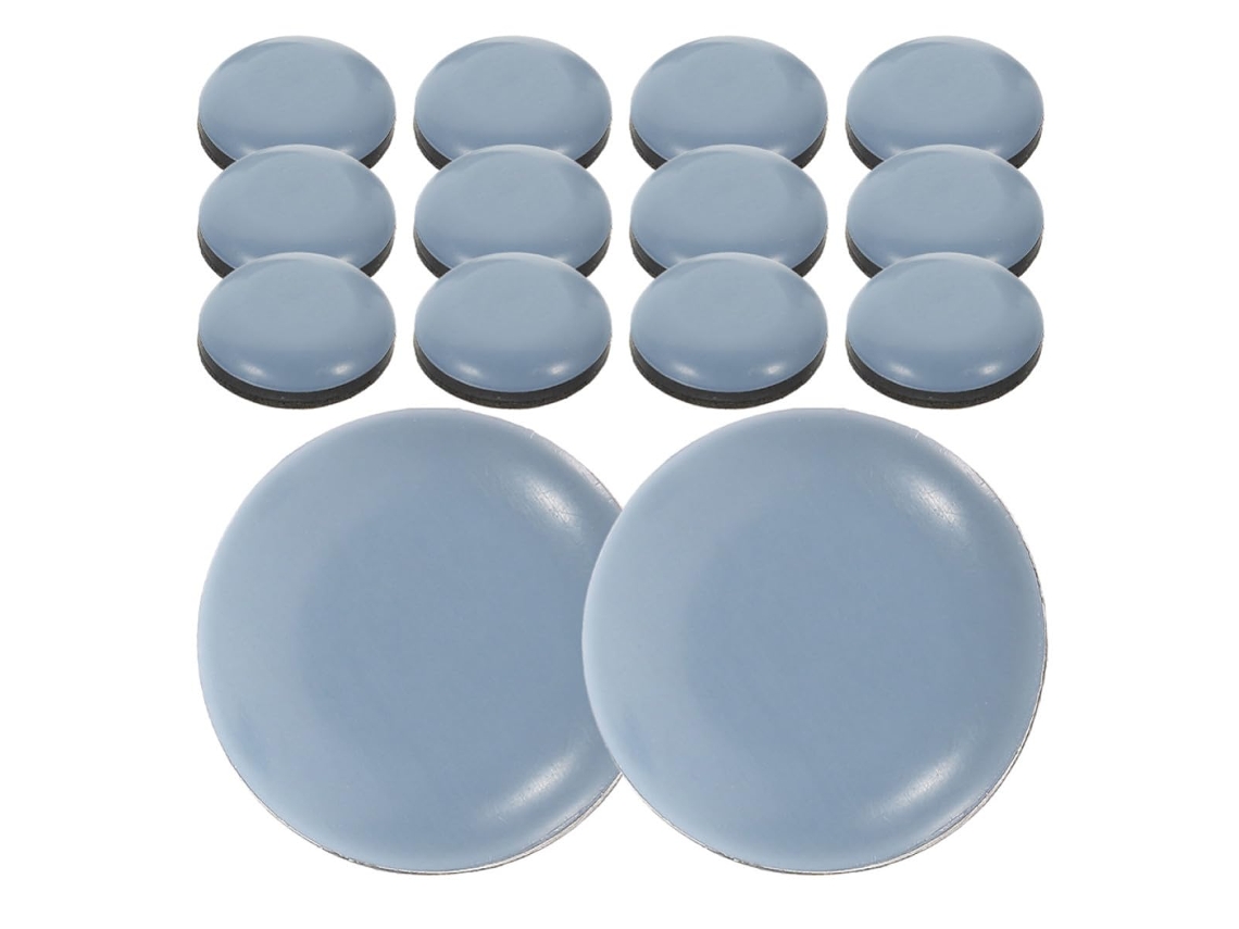 Conjunto De 24 Deslizadores Redondos Autoadesivos Para Móveis Em Ptfe