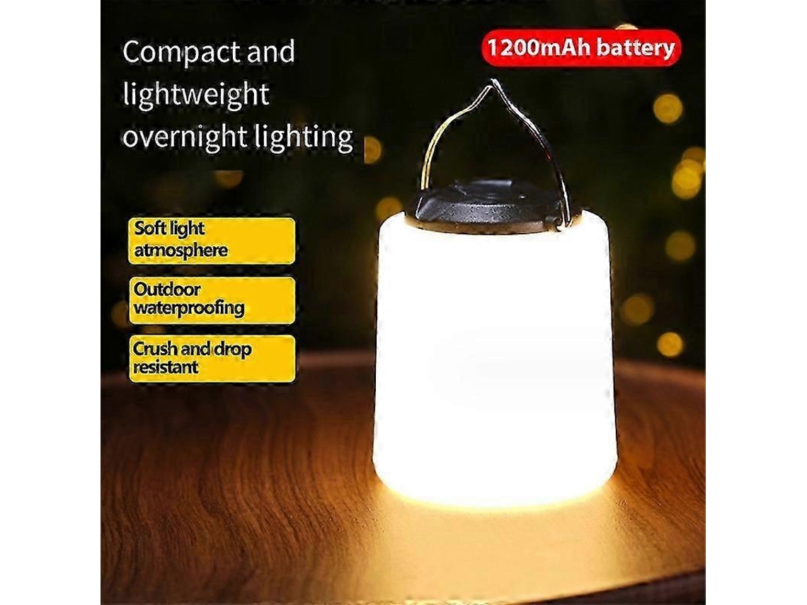 Lanterna De Acampamento Recarregável, Lanterna Led À Prova Dágua Branca Quente De 3000k Para Suprimentos De Acampamento/caminhada Olysi Shop