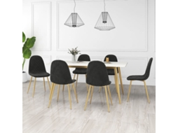 Vidaxl Cadeiras De Jantar 6 Pcs Veludo Preto