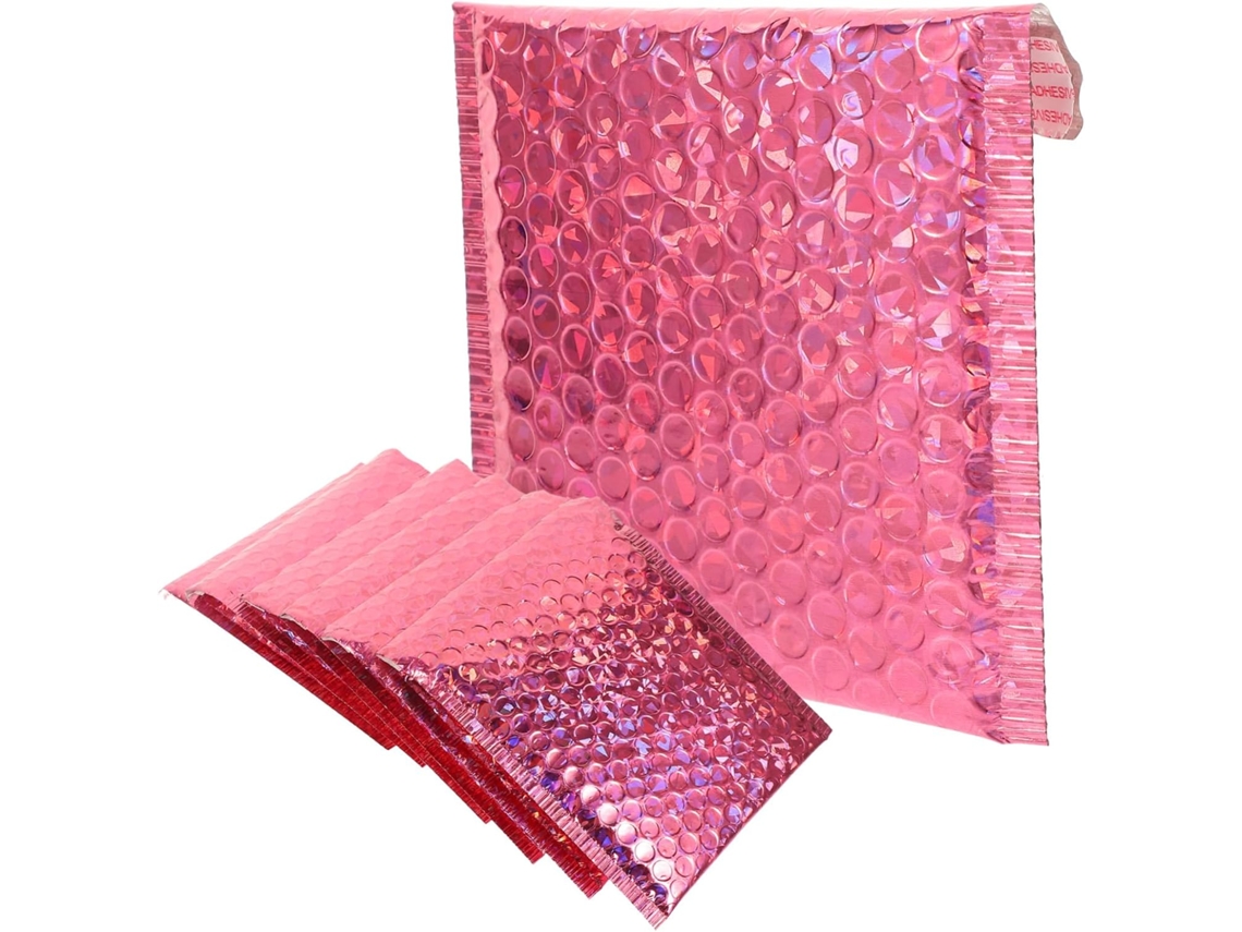 Pacote com 20 Sacos Adesivos de Plástico Bolha, Impermeáveis e Resistentes para Envio de Roupas