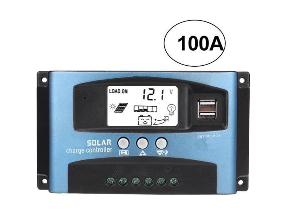 Carregador de bateria MPPT GOD11034-100A Controlador regulador de carga do painel solar 12V - 24V Atualização de rastreamento automático para YES25