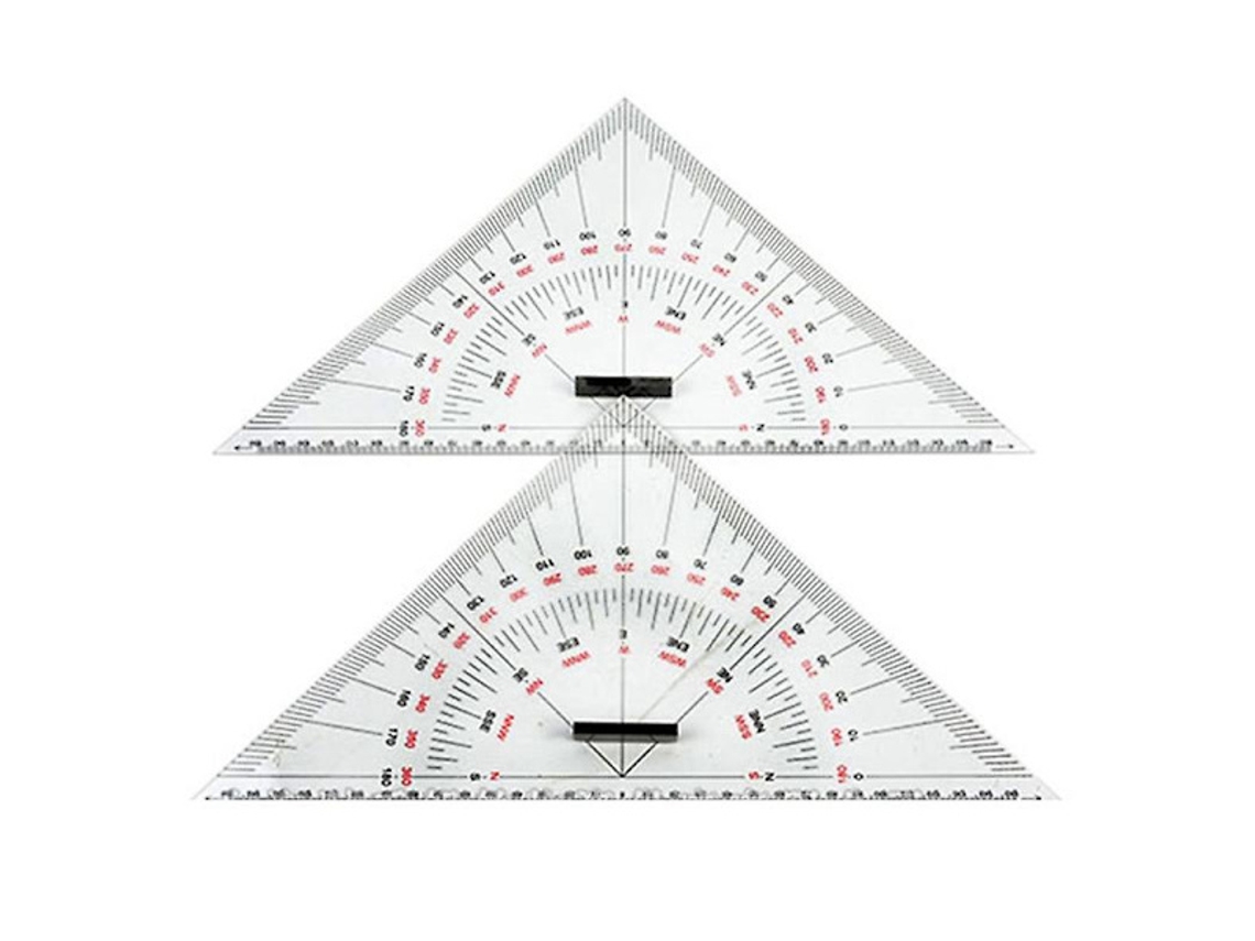 Régua Triangular Para Desenho De Cartas Náuticas, Escala De 300 Mm, Para Ensino De Medição Distâncias