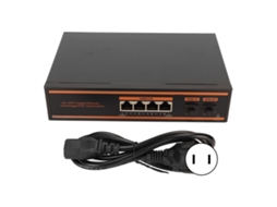 Aetheria switch Poe Gigabit 6 Portas 4x1000mbps Poe 2x10/100mbps Uplink Ai Pd Detection Fanless