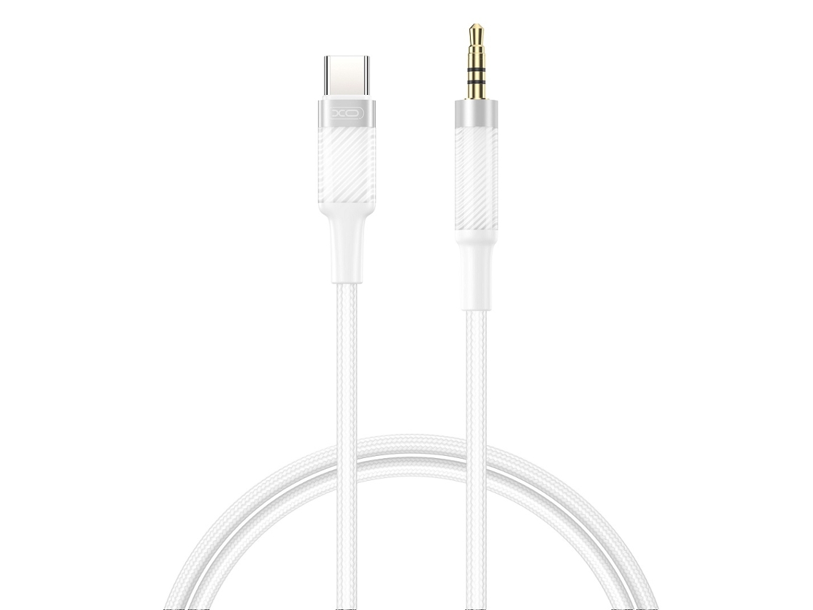 Cabo De Áudio Xo Nb, R279b Usb, C, Conector De 3,5 Mm, 1, 0 M, Branco