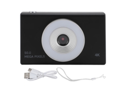 Kids Digital Camera With Fill Light 4k Hd Retro Ccd 8x Zoom For Students Teens Boys Girls Seniors Black LAXISCREED