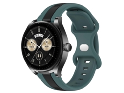 Pulseira De Silicone Bicolor Com Fecho Borboleta De 20 Mm Para Huawei Watch Buds