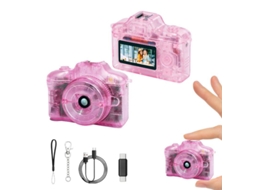 Câmara de Bolso 2mp 1080p,chaveiro Digitaladaptador Otg, para Crianças Rosa Transparente HEXINYIGJLY