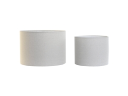 Conjunto de 2 Abajures de Linho E27 para Mesa Ou 40x40x28cm ALEXANDRA HOUSE LIVING