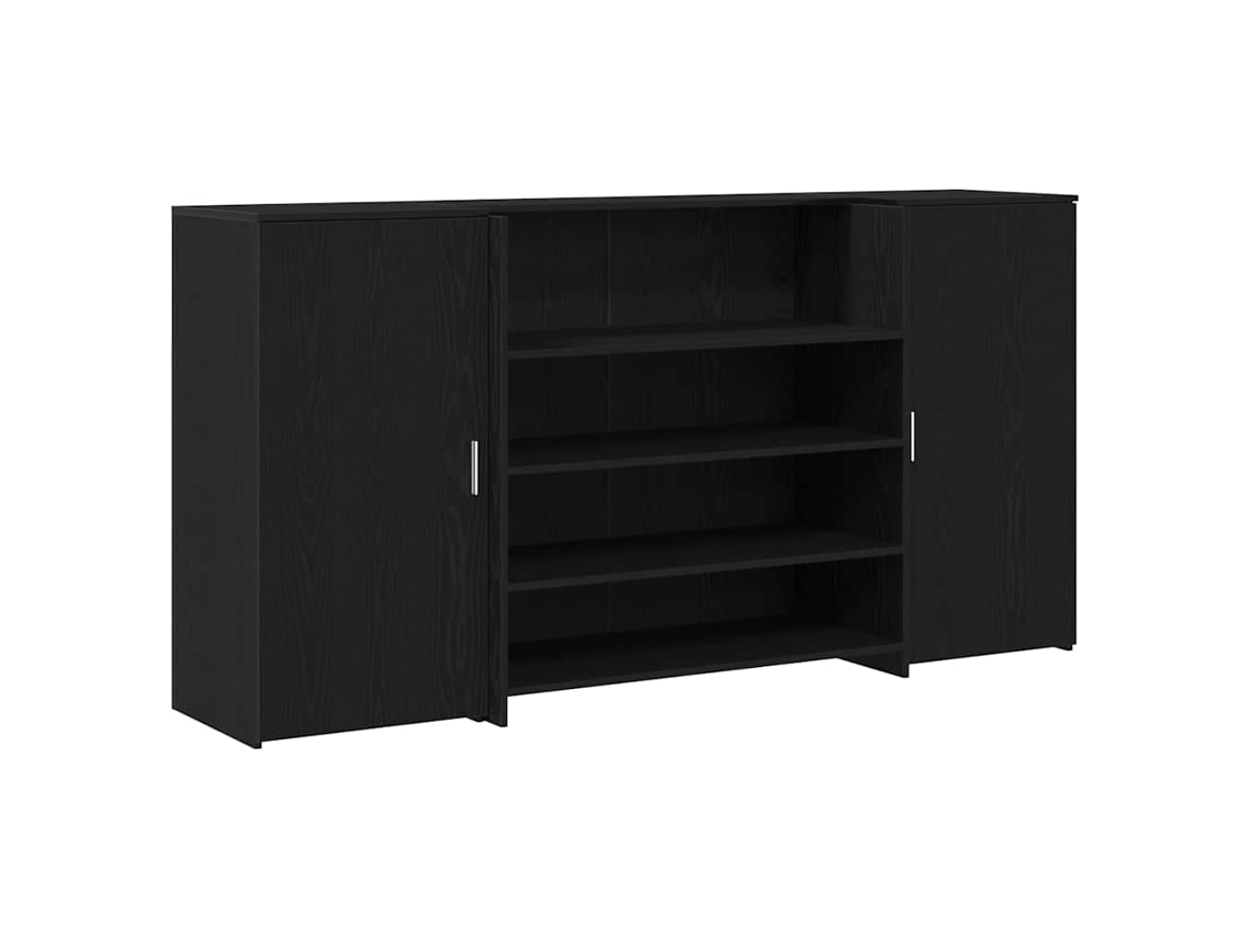 Reception Desk, Reception Desks Vidaxl Preto Madeira Processada (200 X 50 X 103.5 Cm)