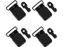 Conjunto De 4 Prendedores Tapeçaria Zerodeko Em Metal Preto Antiderrapante, Resistentes E Versáteis, Ideais Para