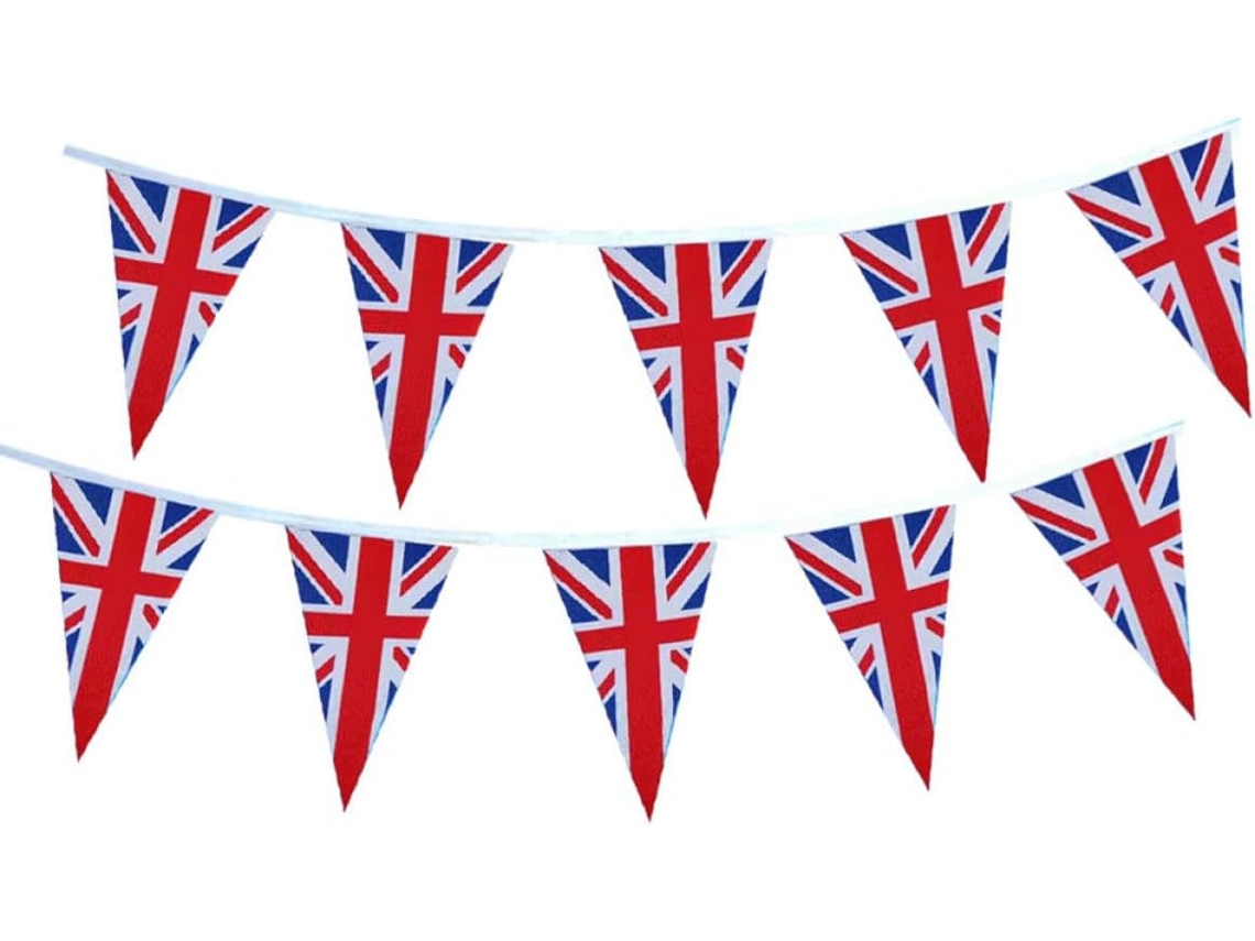 Corrente de Flâmulas, Faixa Decorativa Feita de Poliéster com a Bandeira Nacional Britânica, 1 Peça. Bandeiras CHABERLU