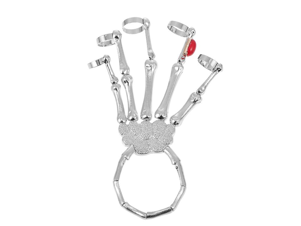 1Pcs Pulseira de Dedo de Caveira para Decorações de Halloween ALLINLESS