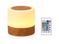 Luz De Noite Mini Multicolor 360° Lâmpada De Mesa Recarregável Com Toque E Controle Remoto Ajustável De Brilho