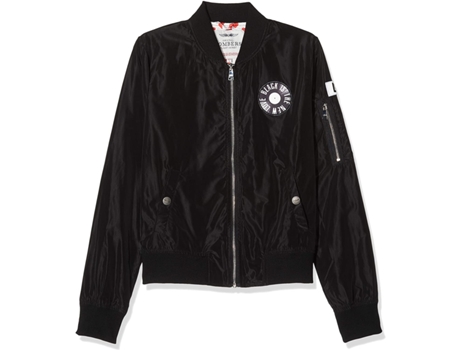 Blusão De Mulher Bombers Orginal Bombers Original Newlove Poliéster Preto (s)