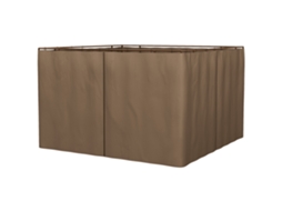 Gazebo 3x2m com Paredes Laterais Marrom