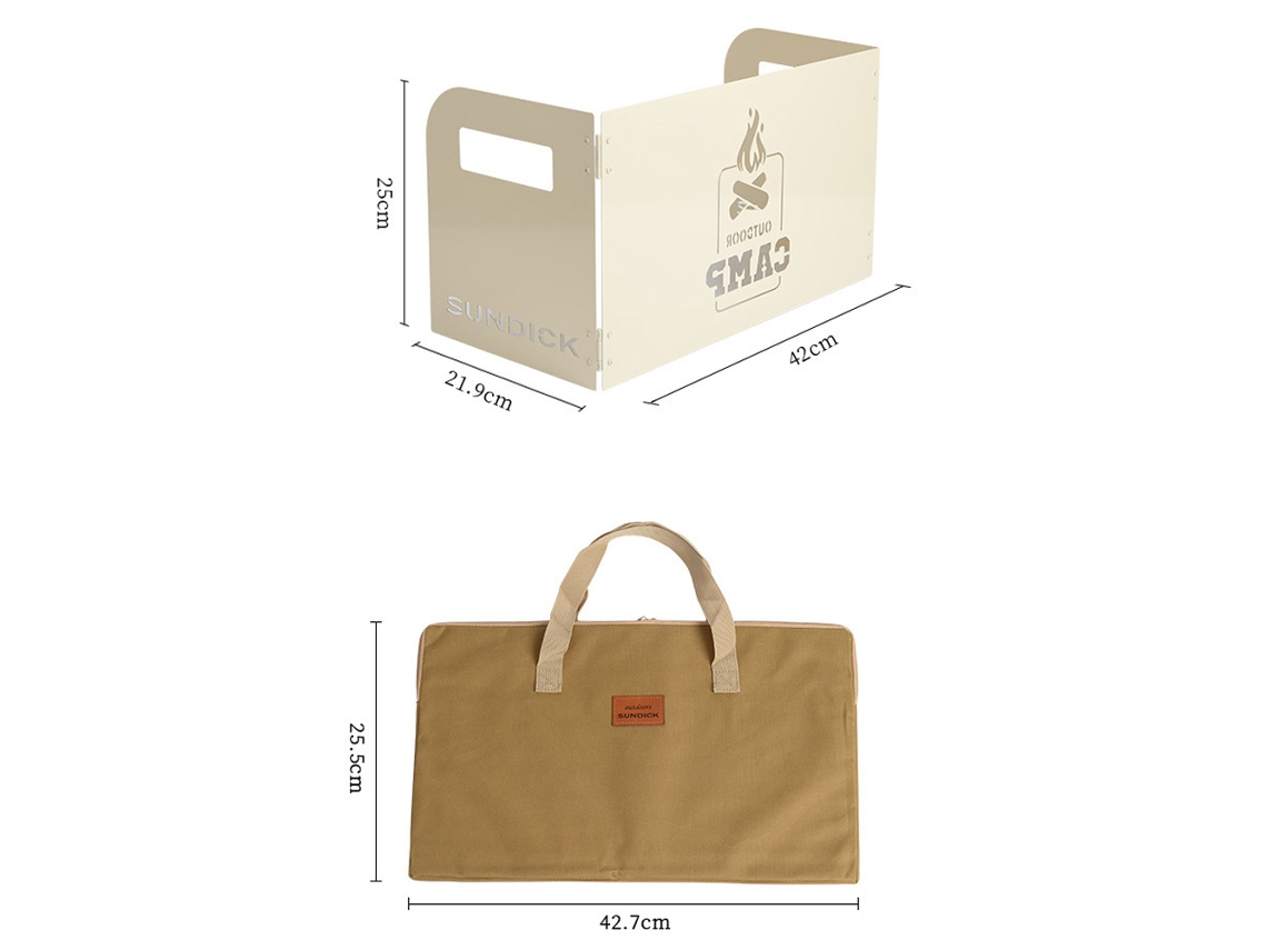 Paravento para Fogão Outdoor Carbono Folding Leve