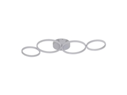 Nettlife Regulável Led Luz De Teto 55 W Moderno Anel Redondo Branco Com Controlo Remoto 88 Cm Para Quarto Sala Estar Cozinha Escritório