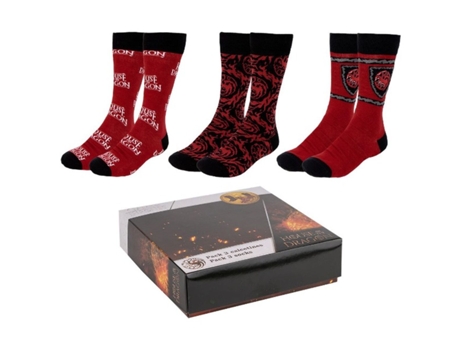 Conjunto de Meias Unissexo HOUSE OF DRAGON Multicor - 3pcs (36/41)