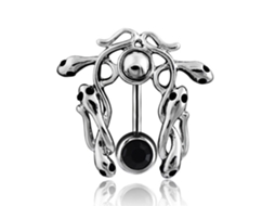 Barriga De Anel De Umbigo Snake Liga Piercing Corpo Aço Inoxidável