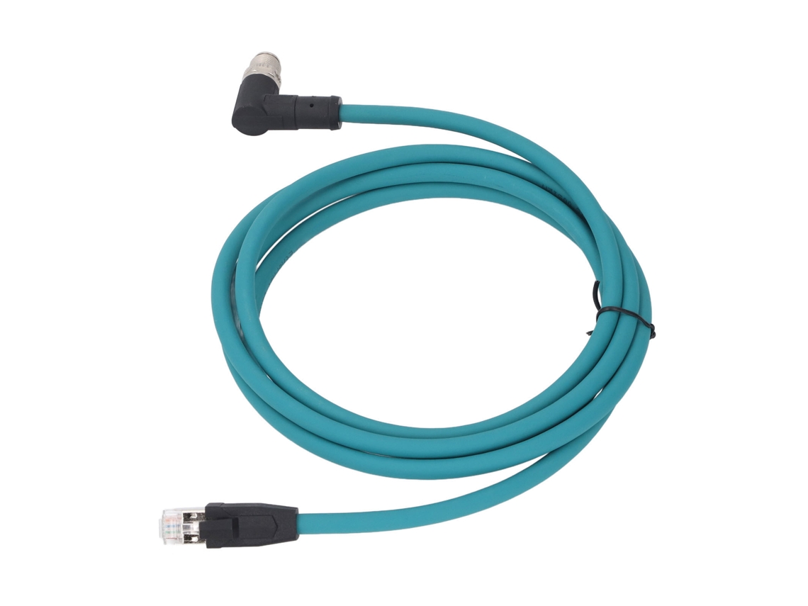 Cabo Ethernet Cat6a M12 8pin X code Rj45 Impermeável