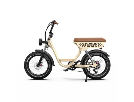 Bicicleta Elétrica Onesport W77 Potência 250w Bateria 48v18ah 20 Pneus Travões Hidráulicos Bege