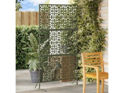Vidaxl Protetor De Privacidade 100 X 50 X 180 Cm Aço Verde-azeitona