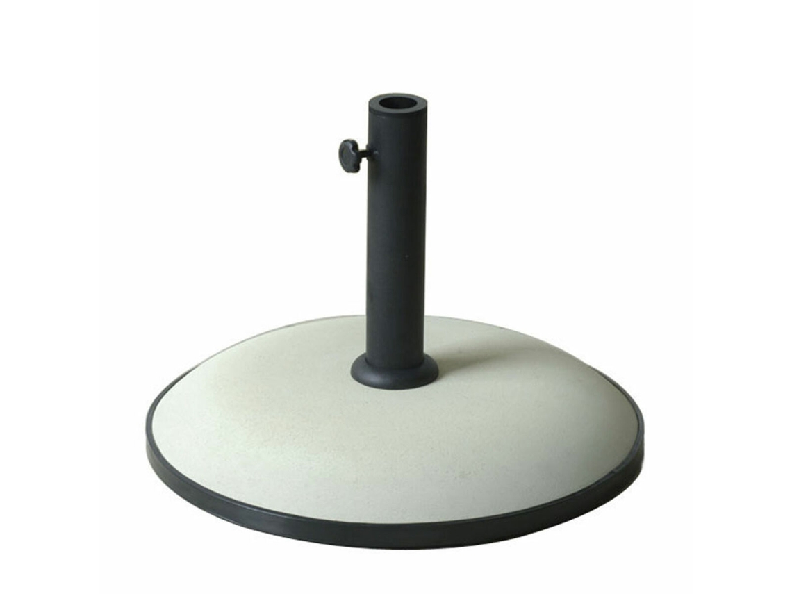 Marbueno Base Guarda-sol Redonda 50x37 Cm 25kg Branco Jardim, Piscina, Terraço 10453