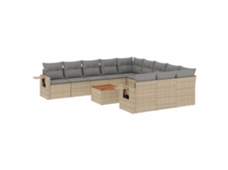Garden Sofa Set, Garden Sofa Sets Vidaxl Bege Rattan / Vime (n/a)