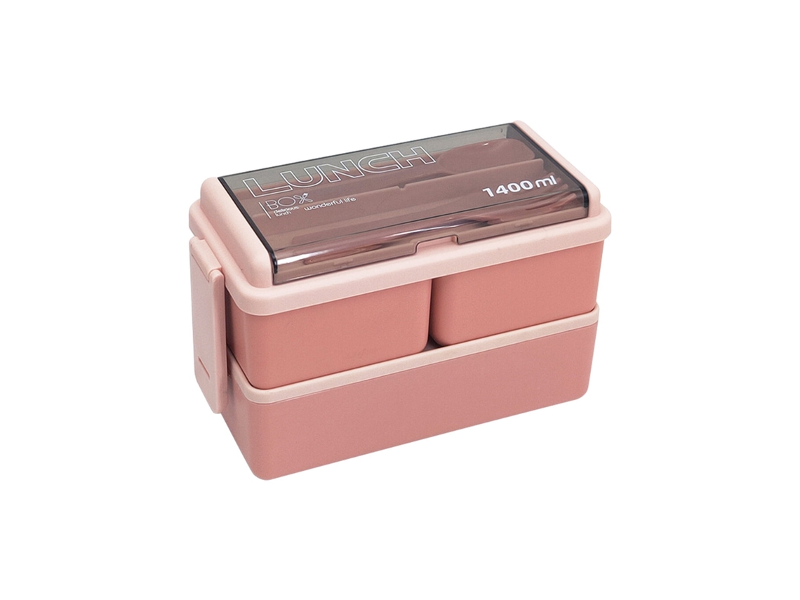 Marmita Bento Com 3 Compartimentos Para Trabalho - Recipiente Anti-fuga Seguro Para Micro-ondas E Máquina De Lavar