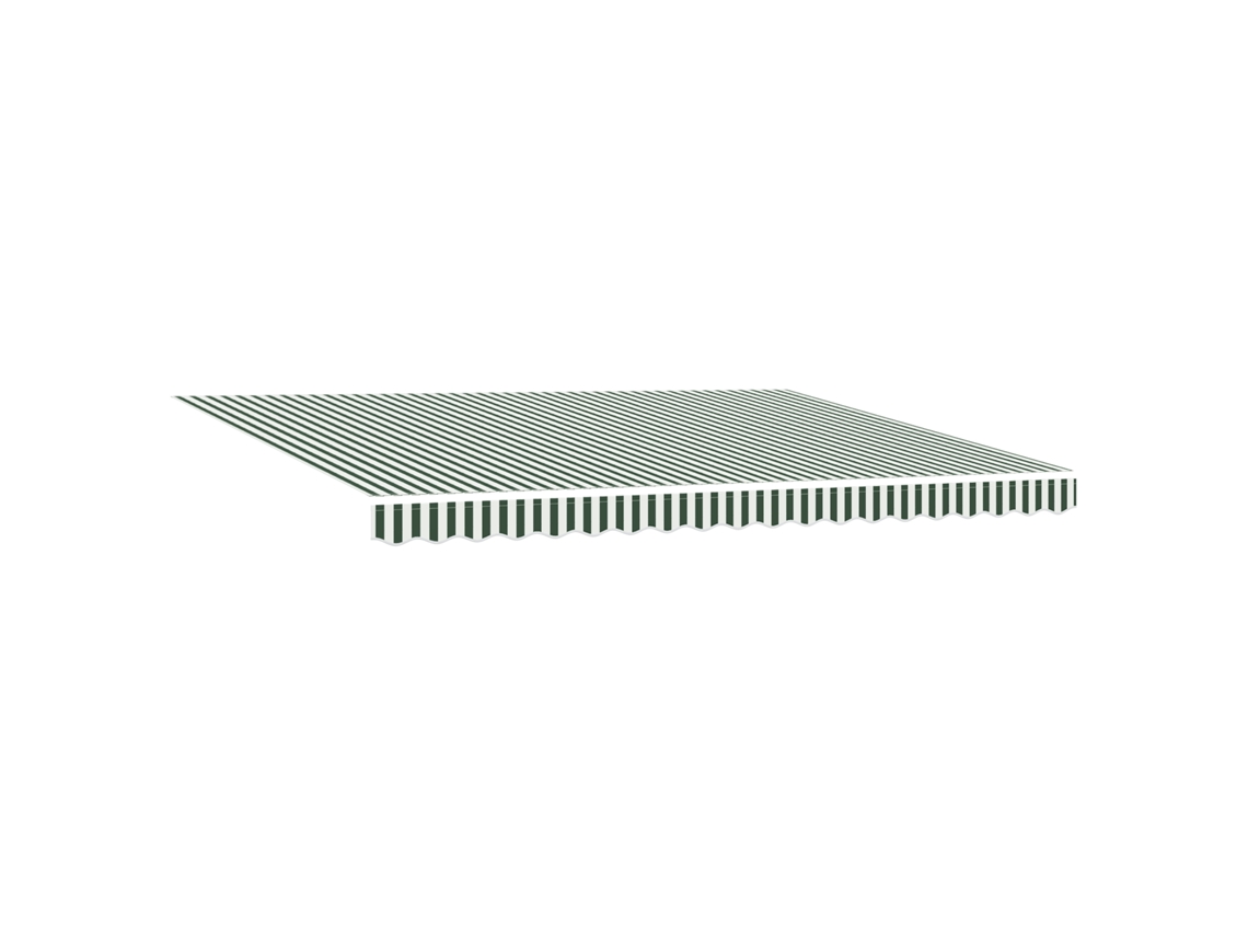 Conjunto 1 Toldo Retrátil Vidaxl Verde Tecido (450 × 350 Cm)
