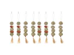 8 brinquedos para coelhos, brinquedos de palha trançada para roer, ideais para porquinhos-da-índia, coelhos, chinchilas e hamsters.