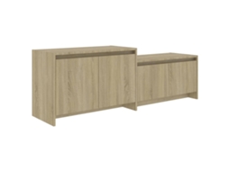 Tv Cabinet, Tv Cabinets Vidaxl Bege Madeira Processada (n/a)