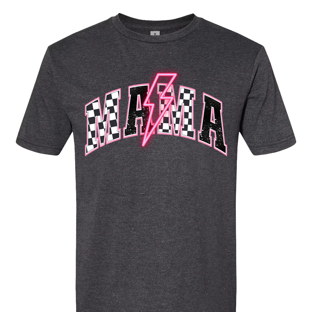 Mama Hot Pink Lightning Bolt T-shirt Unisex Rockinstone Size:xxxl