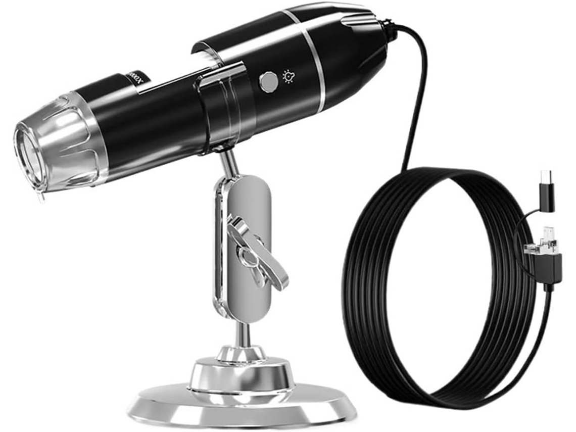 Microscópio Digital Usb 3 Em 1 1600x Tipo C Microscópios Eletrônicos