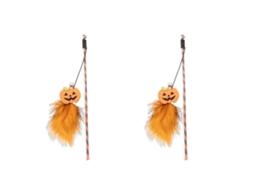 Peças Brinquedos Para Gatos Brinquedo Para Cães De Halloween Novo Modelo Engraçado Vara De Cachorro Abóbora Fantasma Brinquedo De Pena Ly Ebike