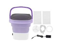 Máquina de Lavar Portátil Mini Plegável Silenciosa em ABS para Viagens e Apartamento | S/MARCA