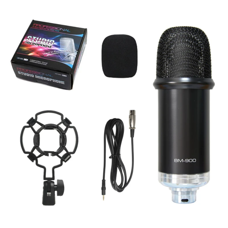 Microfone Condensador para Estúdios de Gravação de Karaokê e Transmissões Ao Vivo. MDUG (preto)