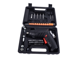 Kit De Parafusadeira Elétrica Sem Fio Recarregável Portátil 47 Peças 4.2v 3.2nm Torque Máximo