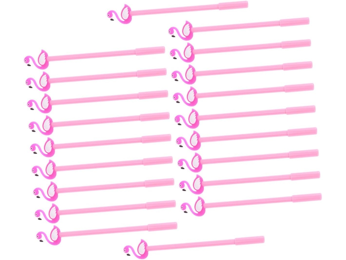 Doitool 20 Canetas Gel Flamingo Para Escola E Escritório, Ponta 0,5mm,