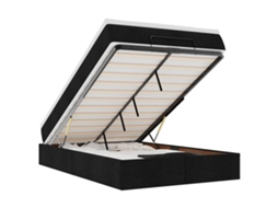 Ottoman Bed, Ottoman Beds Vidaxl Preto Tecido (120 X 190)
