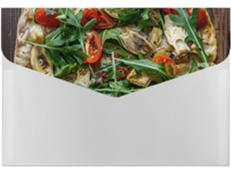 Pasta De Arquivo Em Formato Pizza Com Gotas Pimentão Vermelho, Tamanho A4, Pasta Portátil De Plástico Com 6-bolsos