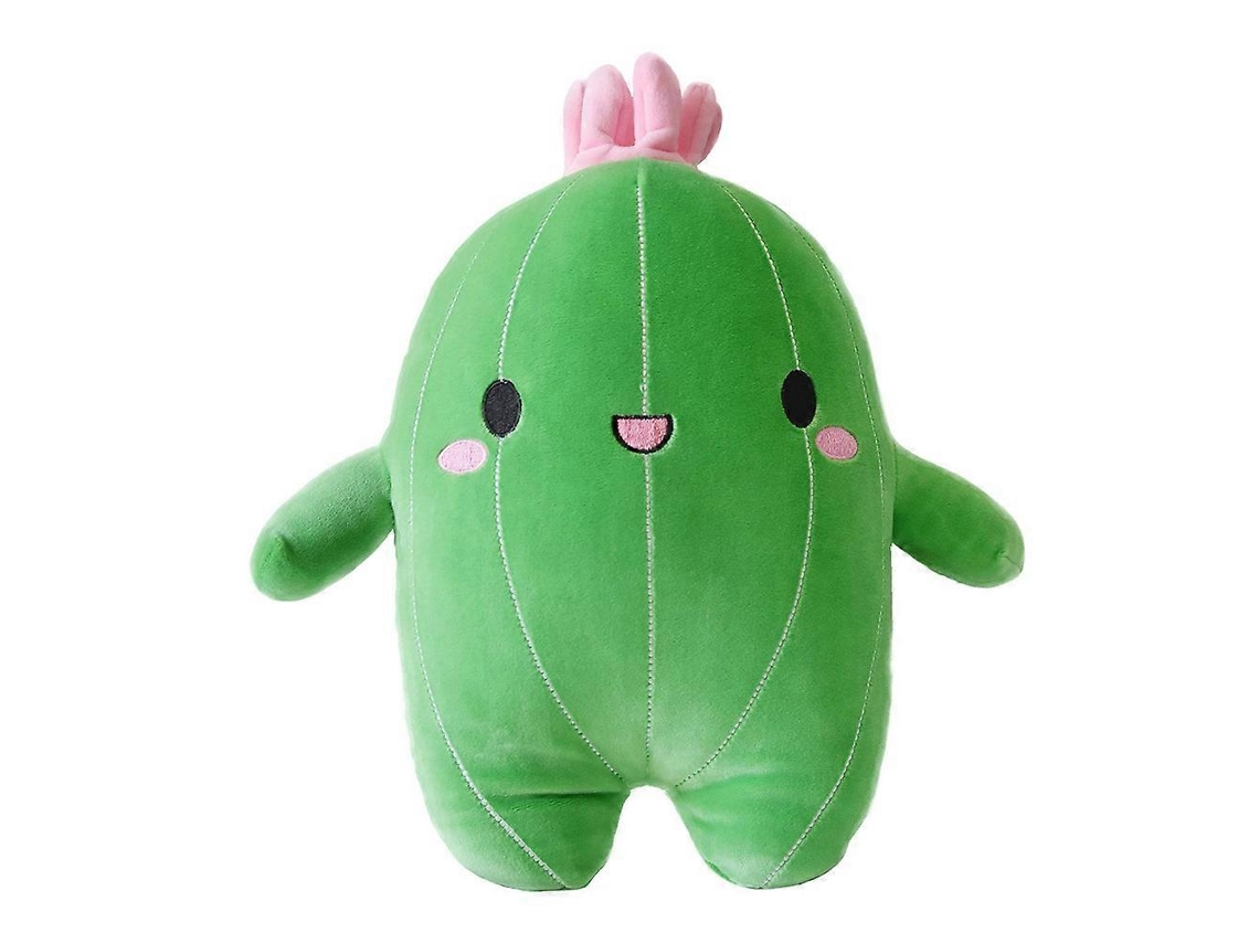 Pelúcia De Cacto Verde Com Rosto Sorridente
