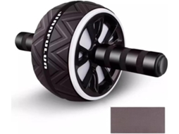 Roda Abdominal E Joelheiras, Equipamento Para Treinamento De Força Abdominal E Do Core, Preto Panoona