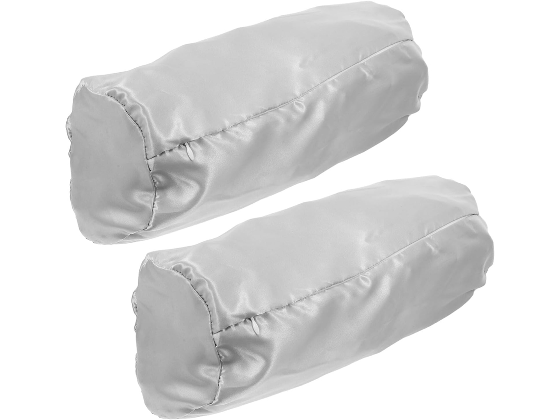 2 Capas Respiráveis de Seda Artificial para Travesseiro Pescoço com Zíper, Redondas Cilíndricas, 40 CHABERLU