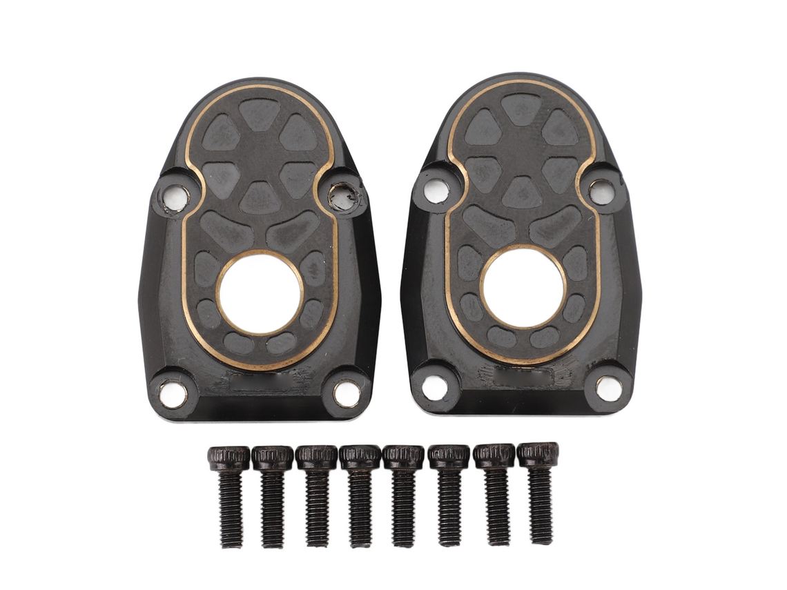 2pcs Capas De Portal De Latão Para Eixo Ar45p Axial Capra Scx10 Iii Carros Rc 1/10 Com Piscações De Direção Preto