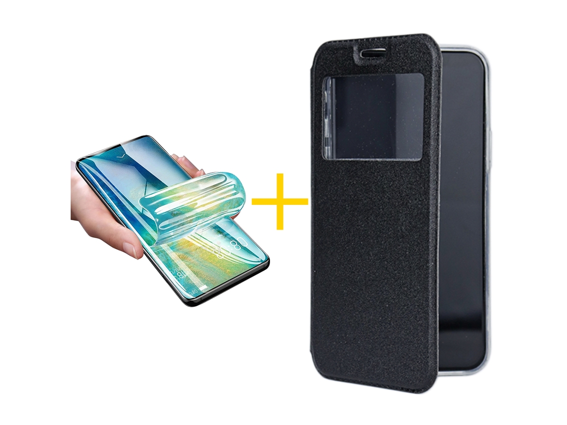 Pack 1 X Película de Hidrogel Capa GANDY Samsung Galaxy S8 Plus GANDY Flip Cover Preto GANDY