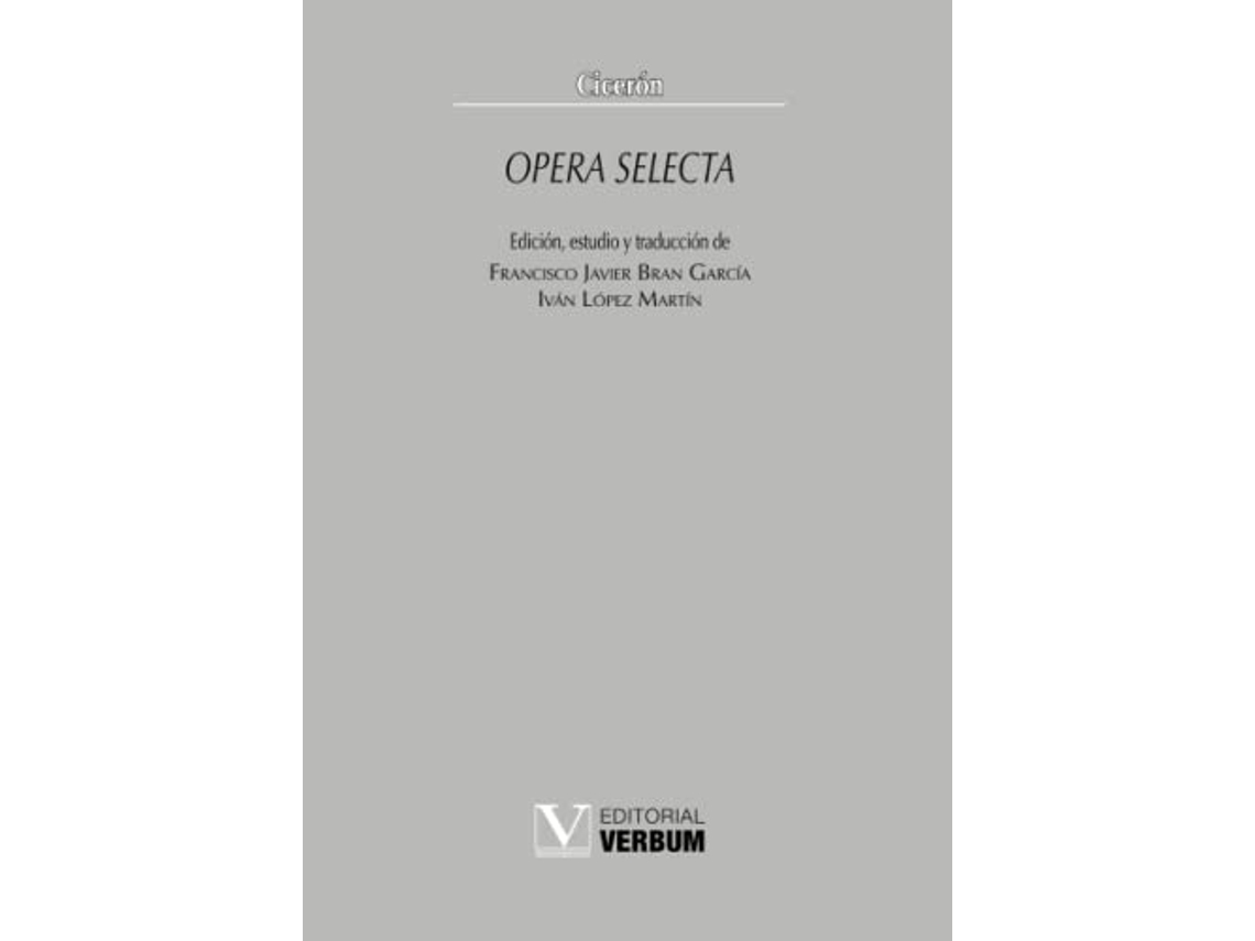 Livro Opera Selecta de Cicerón (Português)
