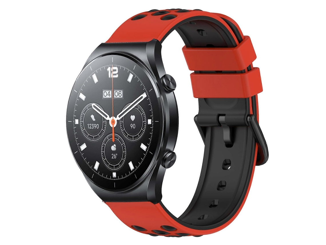 Pulseira De Silicone Poroso Bicolor De 22 Mm Para Xiaomi Mi Watch S1