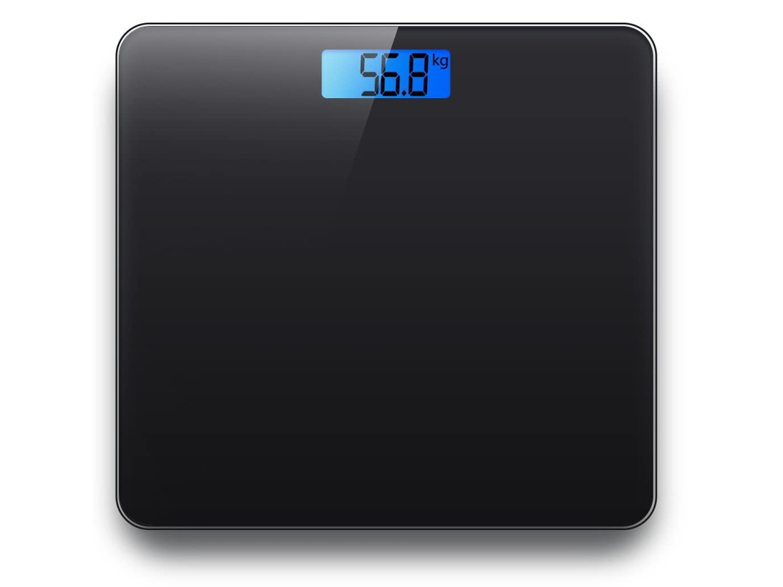 Balança Digital Eletrônica de Banheiro para Peso Corporal, Plataforma de 26x26 Cm, Capacidade de 180 Kg AQUAFORGE