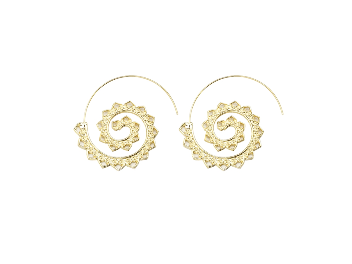 Brincos De Ouro Espiral Acessorios Femininos Presente